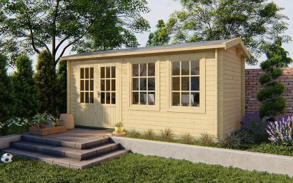 Tuindeco Justine Blokhut 500x250 cm 40 mm vuren blank