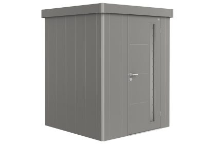 Biohort Neo 1A metalen tuinhuis enkele deur kwartsgrijs 1A 180x180 cm