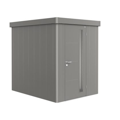 Biohort Neo 3D metalen tuinhuis enkele deur kwartsgrijs 348x292 cm