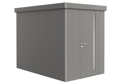 Biohort Neo 3A metalen tuinhuis enkele deur kwartsgrijs 3A 180x292 cm
