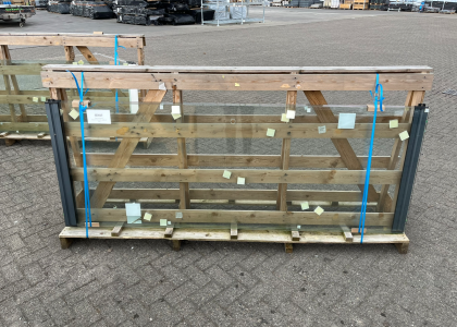 Verasol Glasschuifsysteem (3-spoor) - 262x231,6 cm - Antraciet Structuur - Vaste deel rechts - Incl. rails - excl. Bevestigingsmateriaal - SALE25017