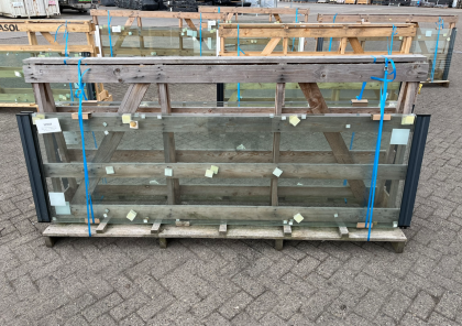 Verasol Cube - Glasschuifsysteem R3 (3-spoor) type G - 450x246 cm - Antraciet Structuur - uitgevoerd als middensluiting - naturel rails - excl.