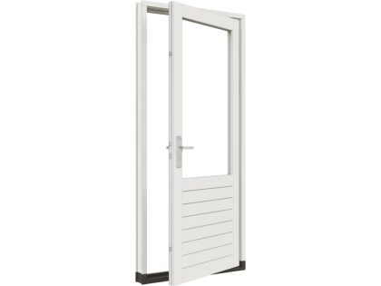 Trendhout Stapeldorpeldeur - rechtsdraaiend - 93x216,9 + kozijn 103,8x226,3 cm - wit (incl. DTS en deurbeslag)