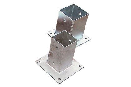 Tuindeco Paalhouders gegalvaniseerd op plaat 9,1x9,1x15 cm