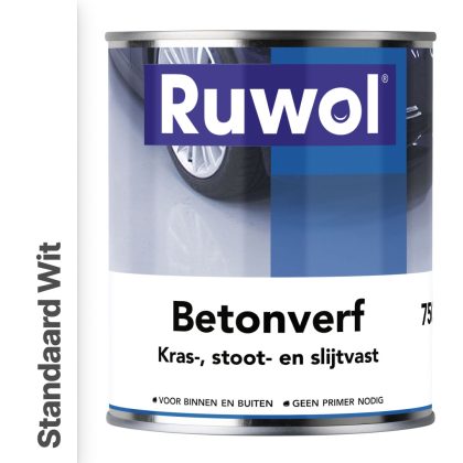Ruwol Betonverf Standaard Wit 750 ml