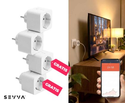 VoordeelVanger 2+2 GRATIS | SEVVA® Slimme Stekkers 2+2 GRATIS