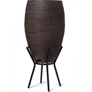 Capi europe Capi Nature Rib regenton bruin 130 liter met plantenbak