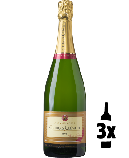 Wijnvoordeel 3 flessen Georges Clément Champagne Brut Probeerpakket