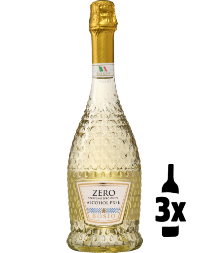 Wijnvoordeel 3 flessen Bosio Demi Sec Sparkling White 0.0% Probeerpakket