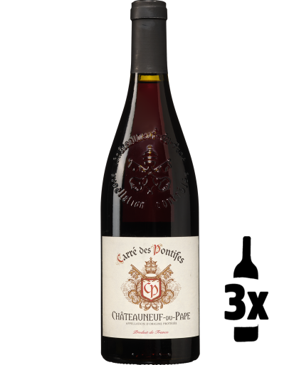 Wijnvoordeel 3 flessen Carre des Pontifes Châteauneuf-du-Pape Probeerpakket