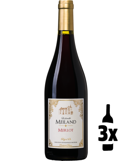Wijnvoordeel 3 flessen La famille Meiland Merlot Probeerpakket