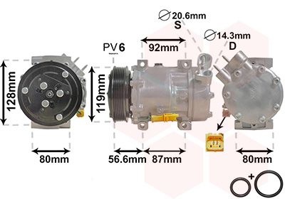 Citroen Airco Compressor 1.8 / 2.0 02+