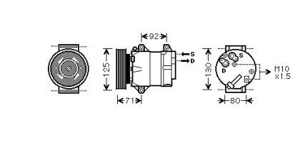 Renault Airco Compressor -8/05 1.4 / 1.6
