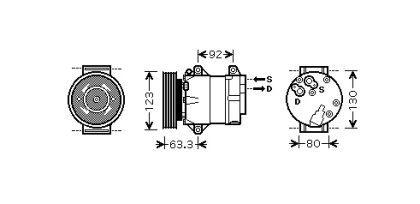 Renault Airco Compressor -05 2.0 16v
