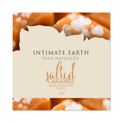 Intimate Earth - Oral Pleasure Glide Gezouten Caramel Foil 3 Ml