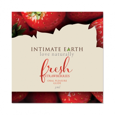 Intimate Earth - Oral Pleasure Glide Frisse Aardbeien Foil 3 Ml