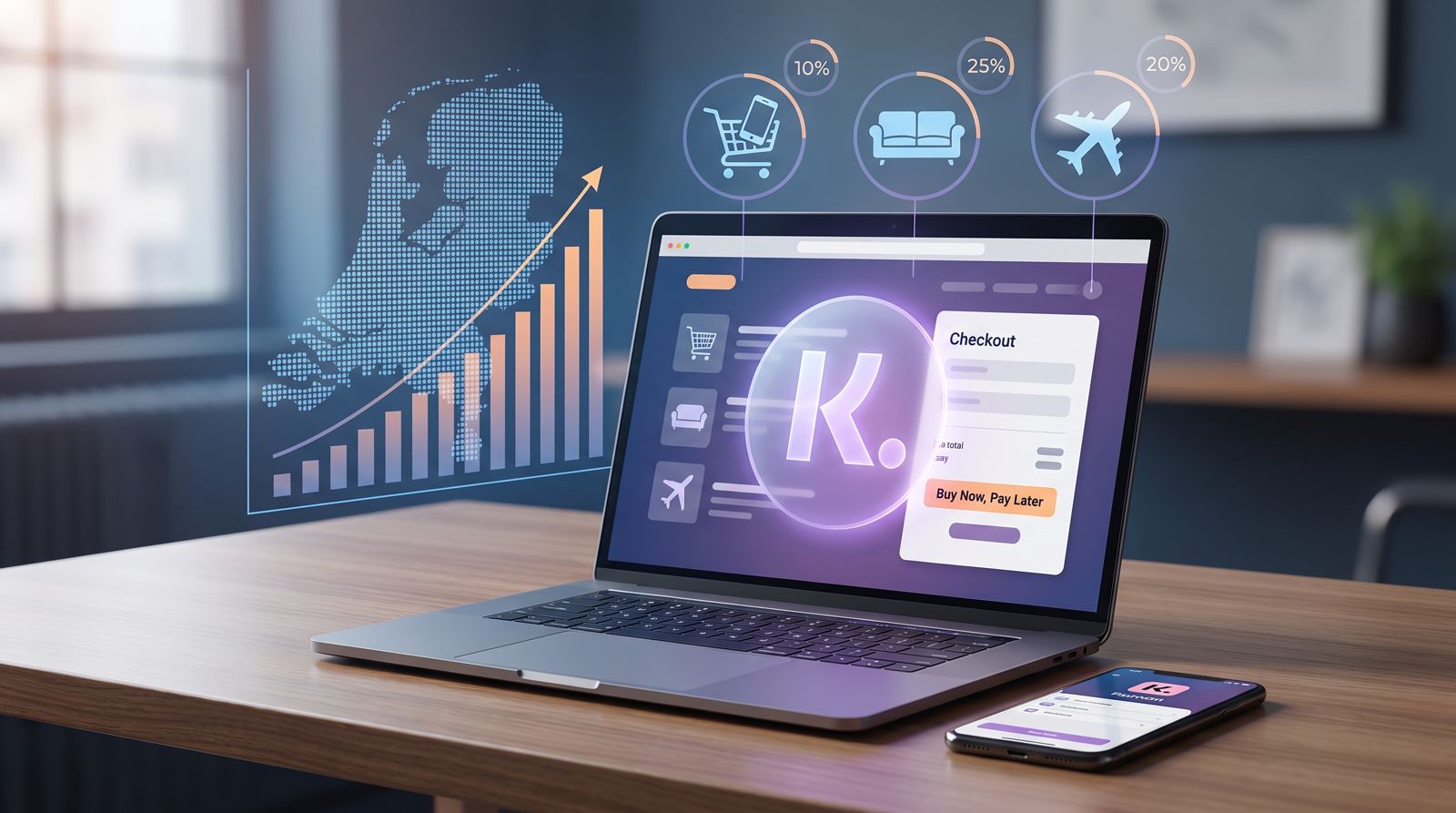 Checkout van een webshop met een 'buy now, pay later'-betaaloptie, de betaalmethode die vanaf november 2026 onder de nieuwe Europese kredietregels valt
