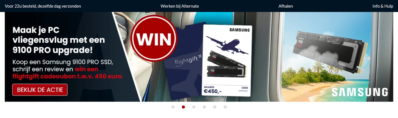 Alternate.nl homepage screenshot