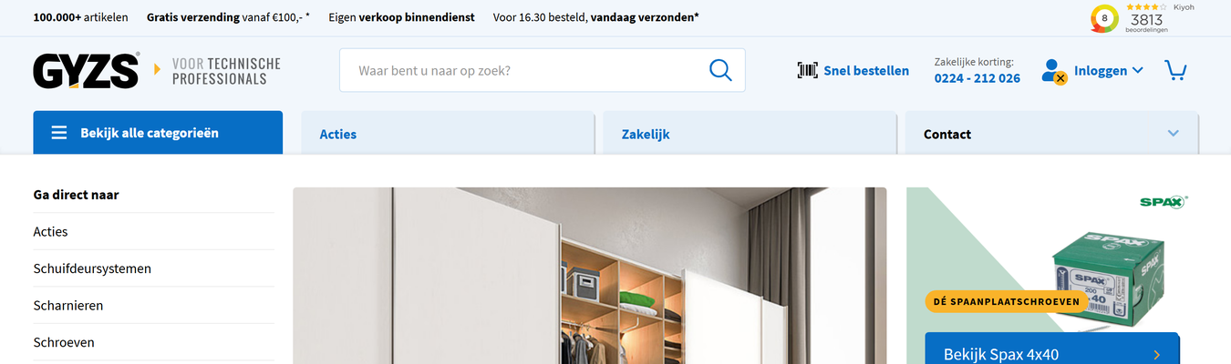 GYZS.nl homepage