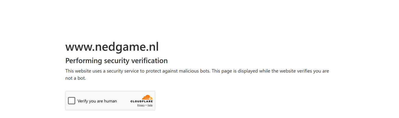 Nedgame.nl homepage