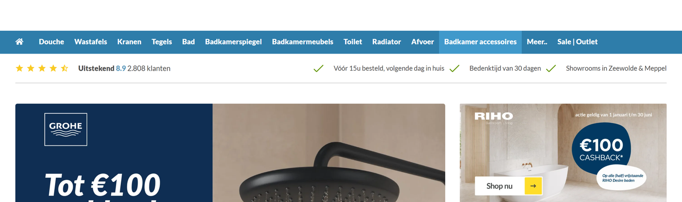 Tegeldepot.nl homepage